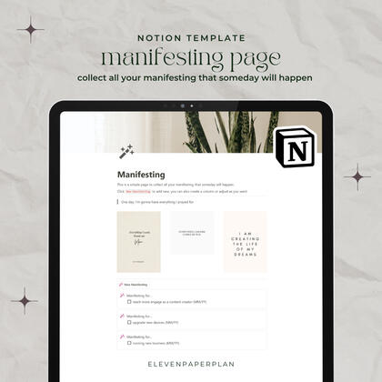 thumbnail manifesting notion template by EPP