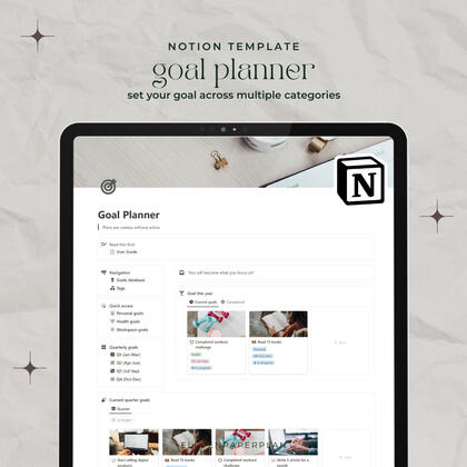 goal planner notion template by EPP